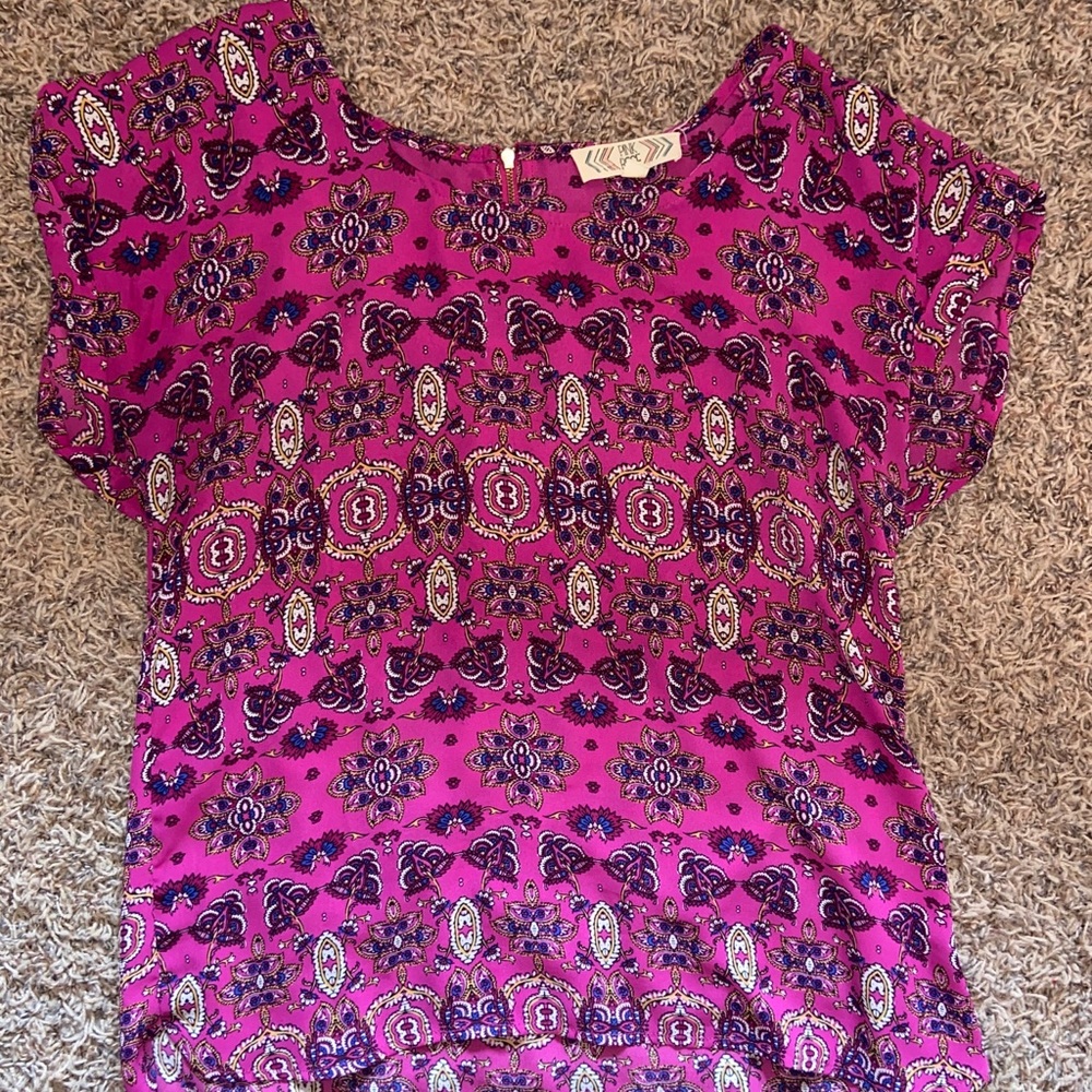 Pink Rose design dress shirt